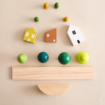 Wooden Toy Play Set - Little Woodland Village